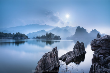 NON NƯỚC NA HANG (WATER PARADISE) 20s f/11 ISO 100 WB 4000K. Sony a7rII + Voigtlander 15 (Mod Andre Luu) + Center Filter + Gnd 0.9HS + ND10 @7:30am Na Hang, Tuyên Quang.